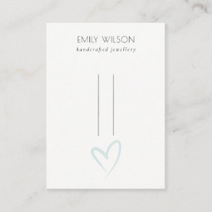 Einfache Elegante Blue Heart Hairclips Button Disp Visitenkarte