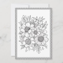 Einfache Elegante Blumen Farbe Ihre eigene Grußkar
