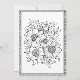 Einfache Elegante Blumen Farbe Ihre eigene Grußkar Dankeskarte