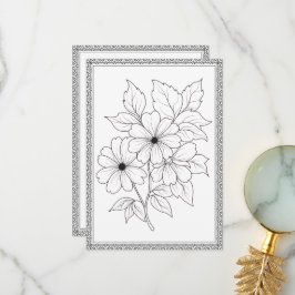 Einfache Elegante Blumen Farbe Ihre eigene Grußkar Dankeskarte