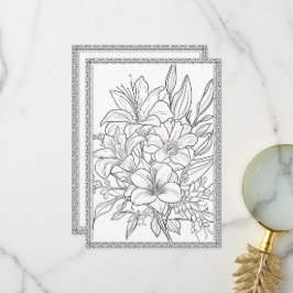 Einfache Elegante Blumen Farbe Ihre eigene Grußkar Dankeskarte