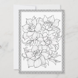 Einfache Elegante Blumen Farbe Ihre eigene Grußkar Dankeskarte