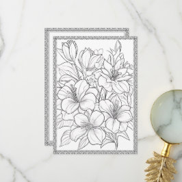 Einfache Elegante Blumen Farbe Ihre eigene Grußkar Dankeskarte