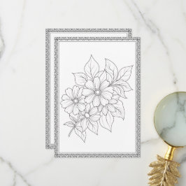 Einfache Elegante Blumen Farbe Ihre eigene Grußkar Dankeskarte