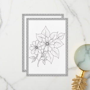 Einfache Elegante Blumen Farbe Ihre eigene Grußkar Dankeskarte