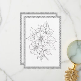 Einfache Elegante Blumen Farbe Ihre eigene Grußkar Dankeskarte