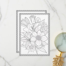 Einfache Elegante Blumen Farbe Ihre eigene Grußkar Dankeskarte