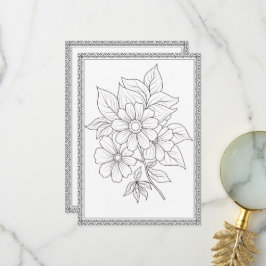 Einfache Elegante Blumen Farbe Ihre eigene Grußkar Dankeskarte