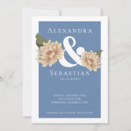 Einfache Elegante Blumenhochzeit speichert das Dat Save The Date