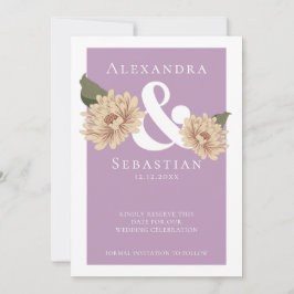 Einfache Elegante Blumenhochzeit speichert das Dat Save The Date