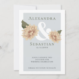 Einfache Elegante Blumenhochzeit speichert das Dat Save The Date