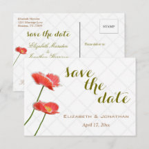 Einfache Elegante Blumenpfropfen Save the Date