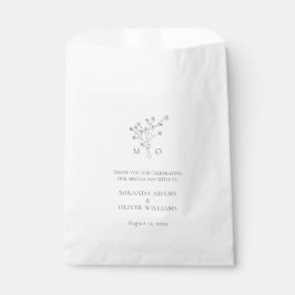 Einfache, elegante Blumenstrauß minimalistische Ho Geschenktütchen