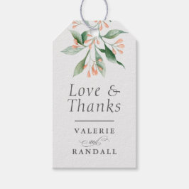 Einfache elegante botanische Hochzeit Vielen Dank Geschenkanhänger