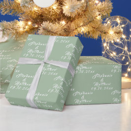 Einfache Elegante Braut und Namen für Hochzeiten Geschenkpapier