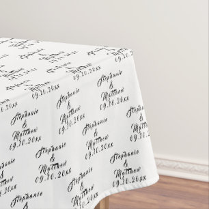 Einfache Elegante Braut und Namen für Hochzeiten Tischdecke