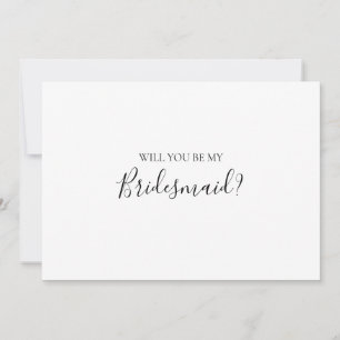 Einfache elegante Bridesmaid-Vorschlagskarte Einladung