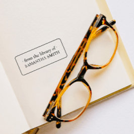 EINFACHE ELEGANTE BUCHZEICHEN-BIBLIOTHEK GERAHMT GUMMISTEMPEL