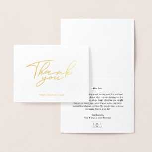 Einfache Elegante Business Vielen Dank Gold Foil C Folienkarte