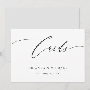 Einfache Elegante Calligrafy Cards Signieren Einladung
