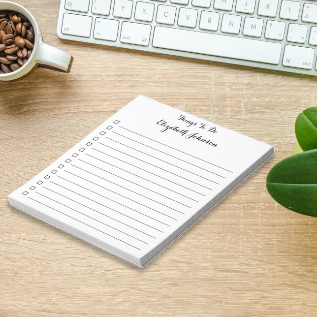 Einfache, elegante Checkliste mit geflochtenen Lin Notizblock (Simple Elegant Stylish Lined Checklist To Do List Notepad)