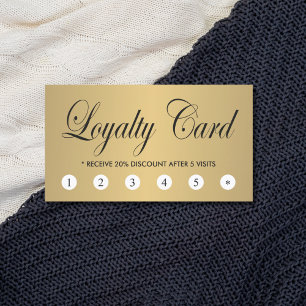Einfache elegante Chic IMITAT Goldloyalitäts-Karte Treuekarte