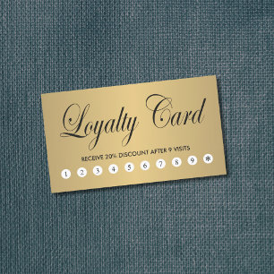 Einfache elegante Chic IMITAT Goldloyalitäts-Karte Treuekarte