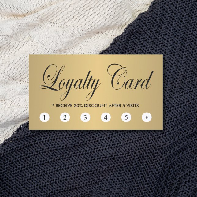 Einfache Elegante Chic IMITATE Gold Loyalität Kart Treuekarte (Von Creator hochgeladen)