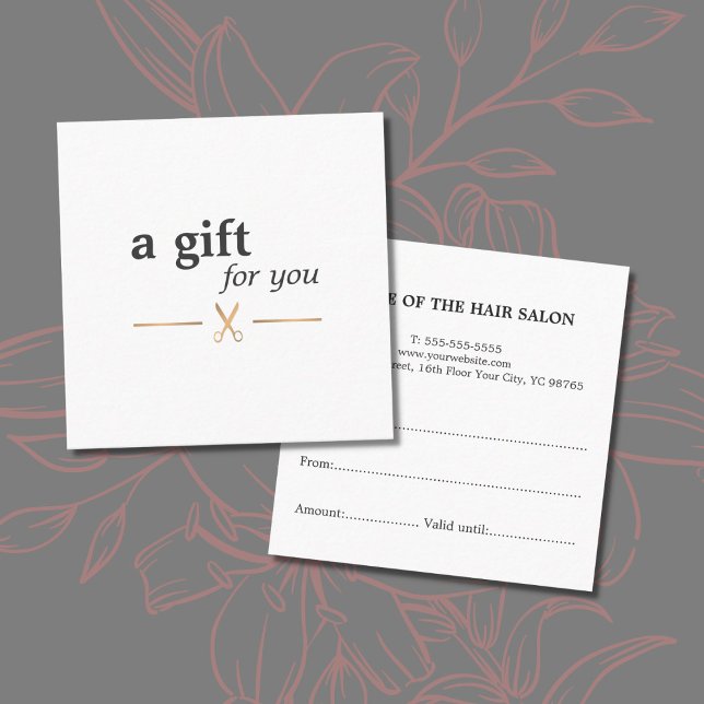 Einfache Elegante Chic Imitate Gold Weißer Haar St Rabattkarte (Von Creator hochgeladen)