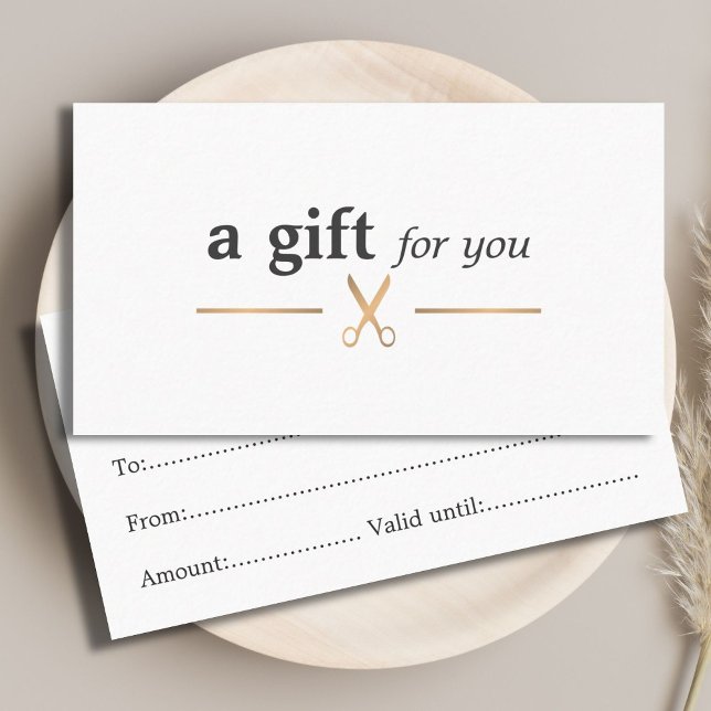 Einfache Elegante Chic Imitate Gold Weißer Haar St Visitenkarte (Von Creator hochgeladen)