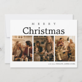 Einfache Elegante Collage Weihnachtskarte Feiertagskarte