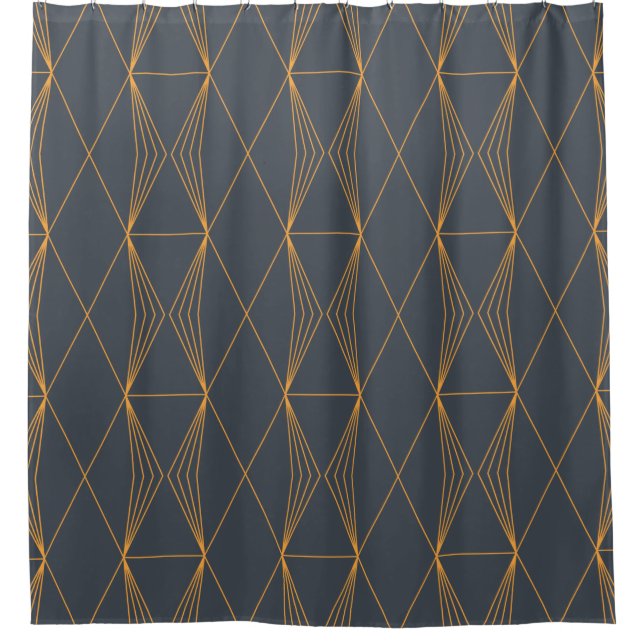 Einfache, elegante, coole, trendige Linienführung Duschvorhang (Vorderseite)