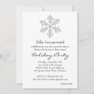 Einfache & elegante Corporate Holiday Party - weiß Einladung