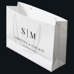 Einfache elegante Couple Initials Wedding Sponsors Große Geschenktüte<br><div class="desc">Einfache elegante Couple Initials Wedding Sponsors Geschenktasche</div>