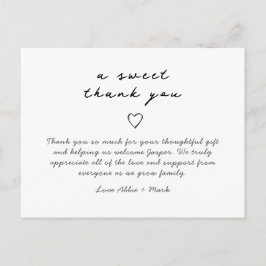 Einfache elegante Dankeschön-Karte Postkarte