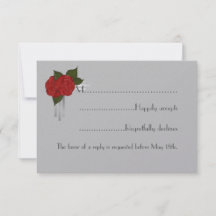 Einfache elegante Deko-Rose-Hochzeitkarte