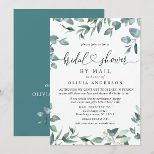 Einfache elegante Eukalyptus-BRIDAL-Shower per Pos Einladung