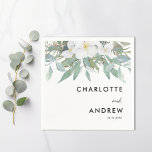 Einfache, elegante Eukalyptus-Servietten Serviette<br><div class="desc">Kundenspezifisch,  modern,  einfach,  elegant,  eukalyptus Hochzeitsnapkin. Bearbeiten Sie Ihr Produkt in wenigen Minuten. Sie können Schriftart/Größe/Farbe und Position mit "weiter personalisieren" ändern.</div>