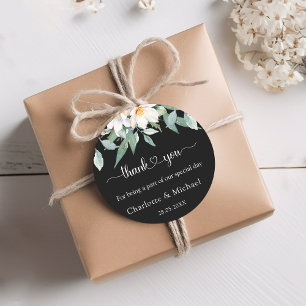 Einfache, elegante Eukalyptusblume Runder Aufkleber