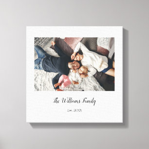 Einfache elegante Familienfotos Leinwanddruck