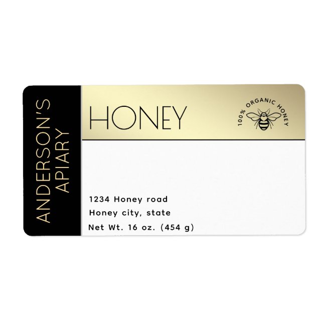 Einfache, elegante Farbblocktypografie Honig (Vorne)