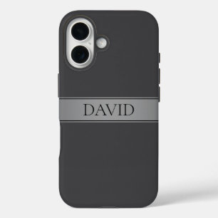 Einfache, elegante Farbe des Farbstreifens iPhone 16 Hülle