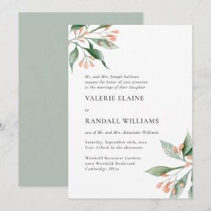Einfache Elegante feierliche Hochzeit Einladung