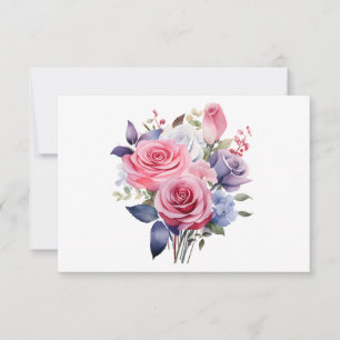 Einfache elegante Flora-Flora-Anlage Mitteilungskarte