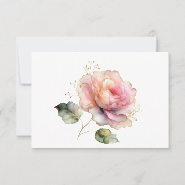 Einfache elegante Flora-Flora-Anlage Mitteilungskarte (Vorderseite)