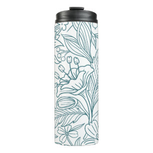 Einfache elegante florale Hibiskusblätter Thermosbecher