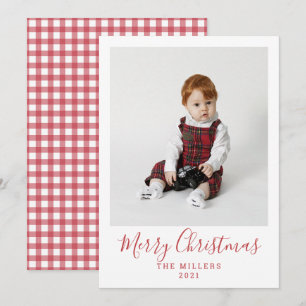 Einfache Elegante Foto-Karte für Weihnachten & Fei