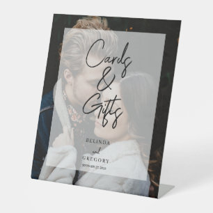 Einfache, elegante Foto-Overlay-Funktion für Hochz Sockelschild