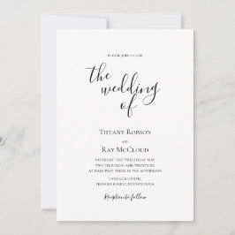 Einfache Elegante für die Hochzeit der Einladung