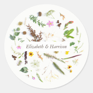 Einfache Elegante Gastgeschenk Hochzeit der Wilden Runder Aufkleber
